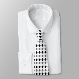 Corbata Punto de lunares gris negro