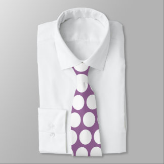 Corbata Punto de Polka morado y blanco