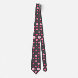 Corbata Punto Polka 01.Pink DGrey BG