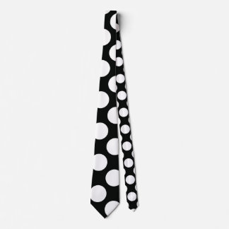 Corbata Punto Polka (blanco y negro) Cualquier Personaliza