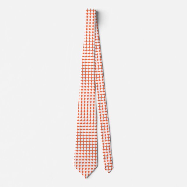 Corbata Puntos blancos - Naranja (Anverso)