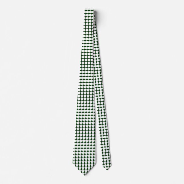 Corbata Puntos blancos - Verde oscuro (Anverso)