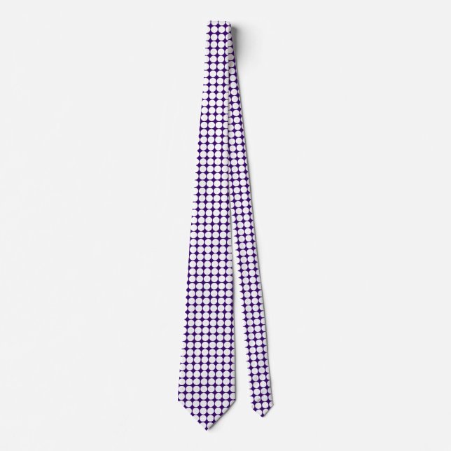 Corbata Puntos blancos - Violeta oscuro (Anverso)