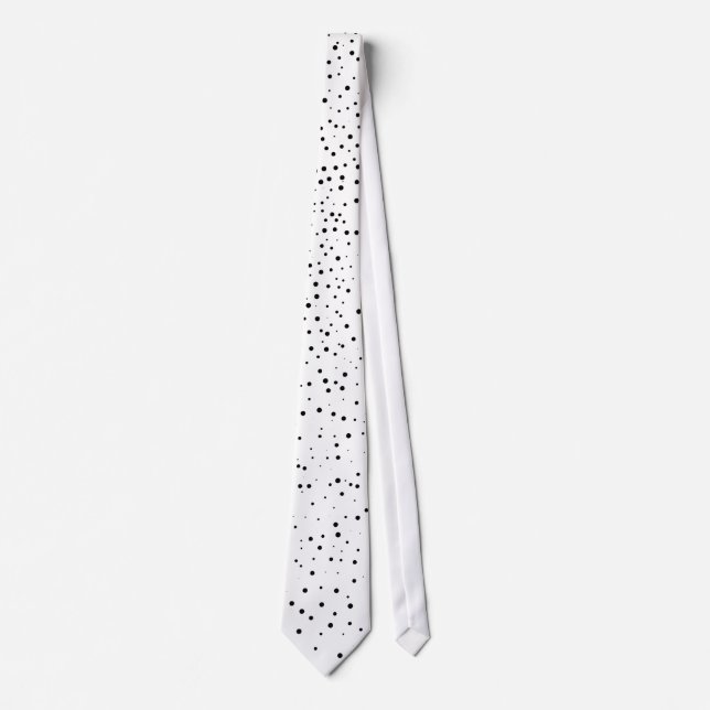 Corbata Puntos blancos y negros (Anverso)