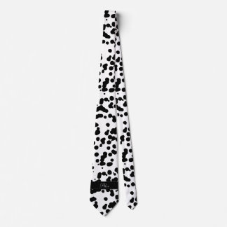 Corbata Puntos dálmatas blancos y negros
