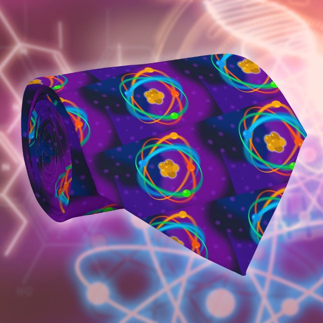 Corbata Puntos de estructura atómica Patrón de ciencia (Atomic Structure Spots Science Pattern Neck Tie)