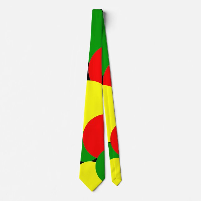 Corbata Puntos de polka afrocéntrica (Anverso)