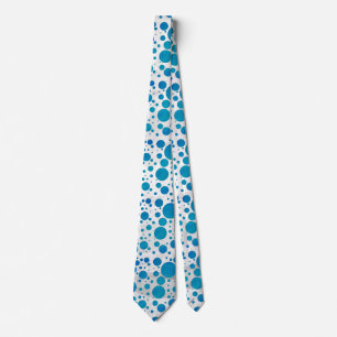 Corbata Puntos de Polka Azul Oceánico