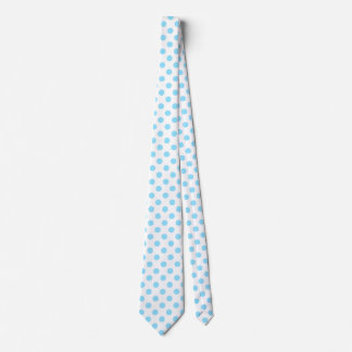 Corbata Puntos de polka azul y blanco bebé