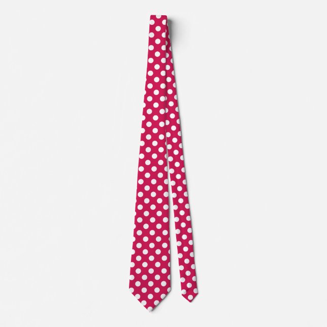 Corbata Puntos de polka blanco sobre cereal (Anverso)