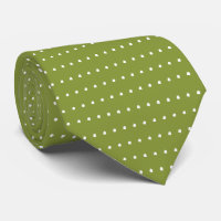 Puntos de Polka blanco y oliva