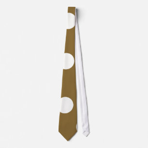 Corbata Puntos de polka marrón y blanco