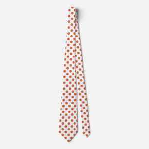 Corbata Puntos de polka naranja quemados