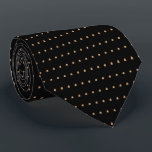 Corbata Puntos de polka negro de Burlywood Patrón lazos de<br><div class="desc">Los puntos de polka de la marina y el coral patrón de los lazos y los lazos</div>
