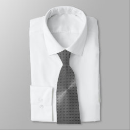 Corbata Puntos de Polka Negro Gris Metálico