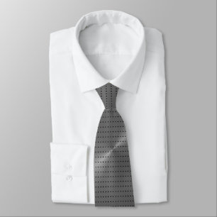 Corbata Puntos de Polka Negro Gris Metálico
