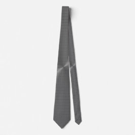Corbata Puntos de Polka Negro Gris Metálico
