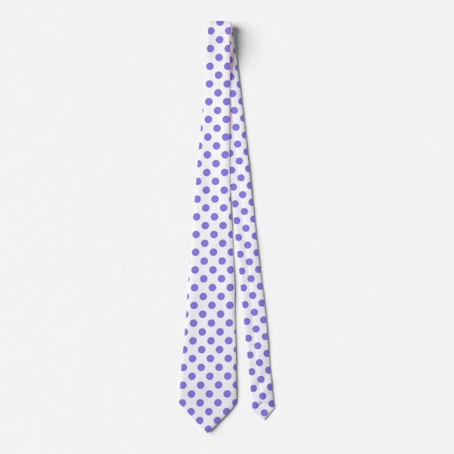 Corbata Puntos de polka periwinkle (Anverso)