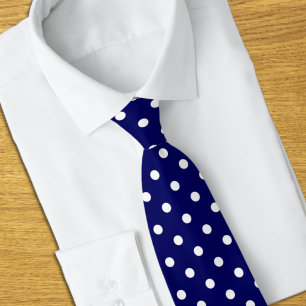 Corbata Puntos del Polka Azul
