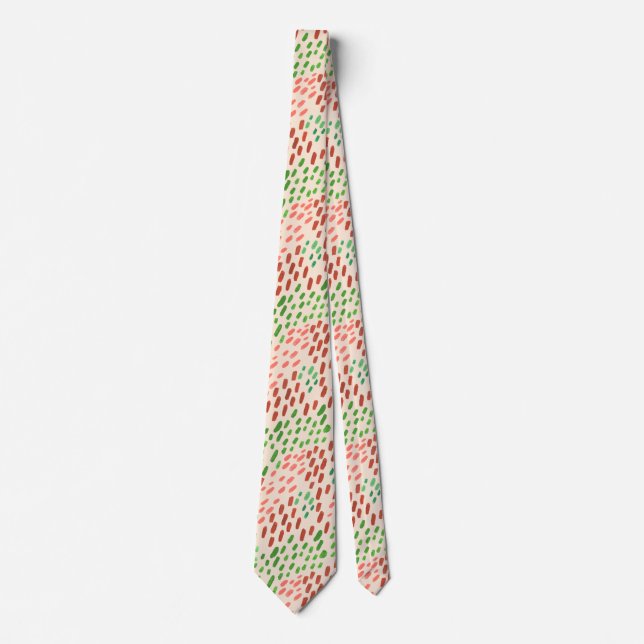 Corbata Puntos Pintados en Tonos Terrosos (Anverso)