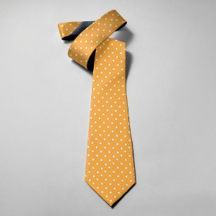 Corbata Puntos Polka Sobre Fondo Naranja Padrinos