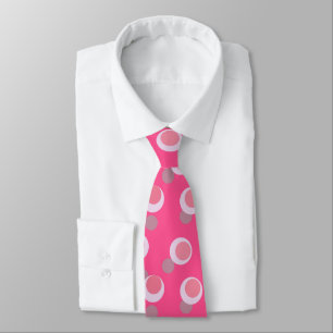 Corbata Puntos rosados, rosa intenso y malva