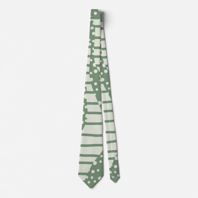 Corbata Puntos y franjas 2 - Verde (Anverso)