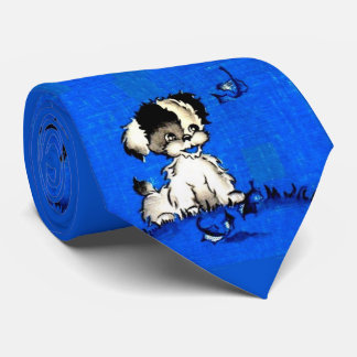 Corbata puppy in autumn print 