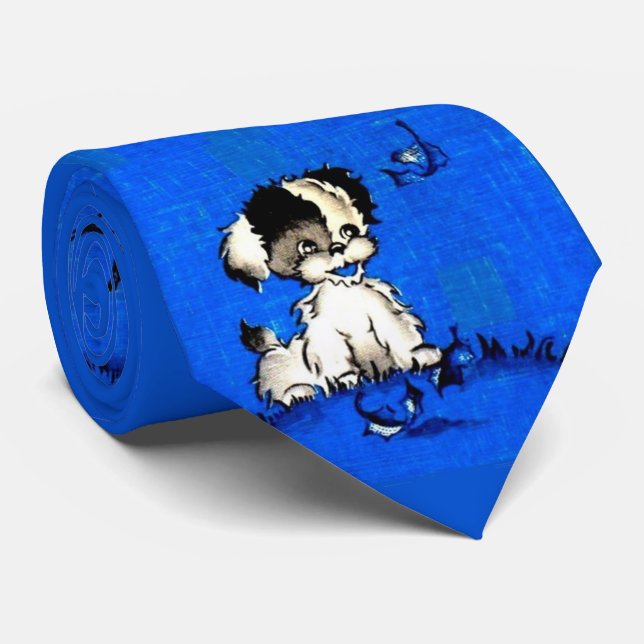 Corbata puppy in autumn print  (Enrollado)