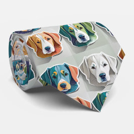 Corbata Puppy Pattern Necl