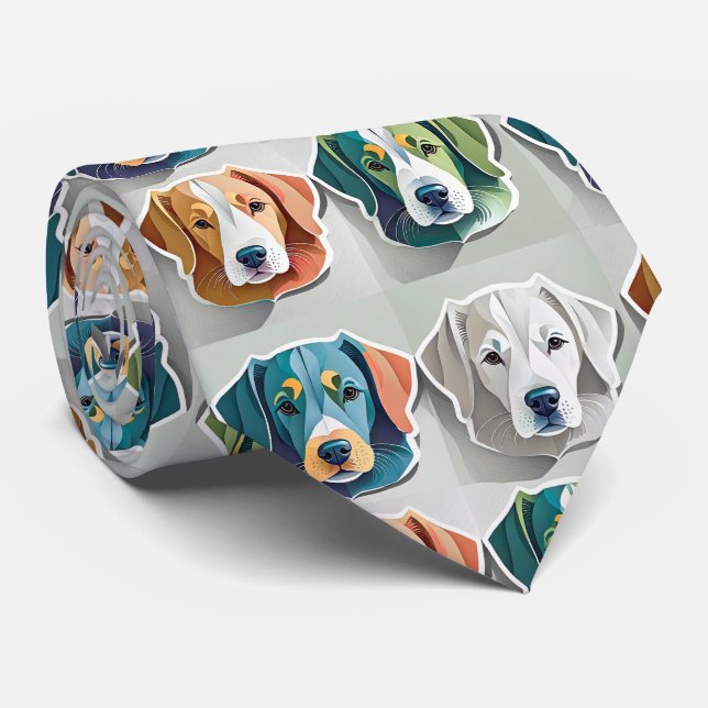 Corbata Puppy Pattern Necl (Enrollado)