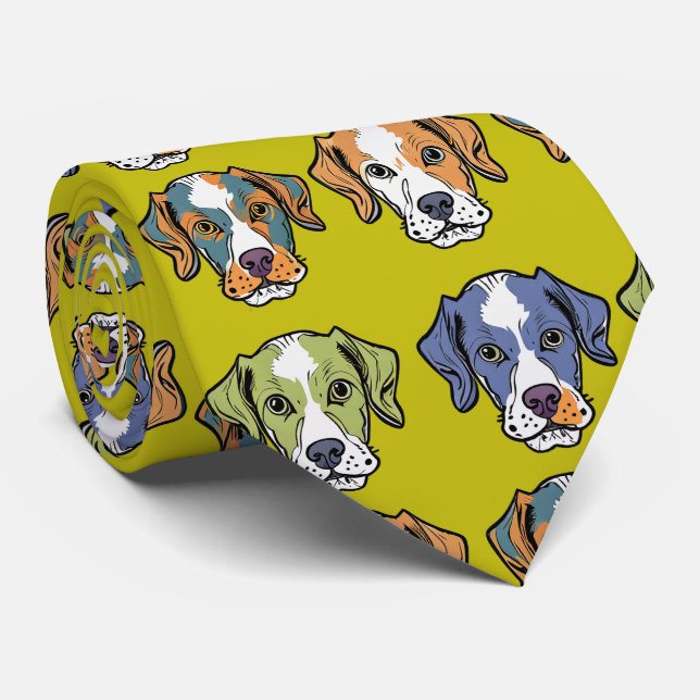 Corbata Puppy Pattern Necl (Enrollado)