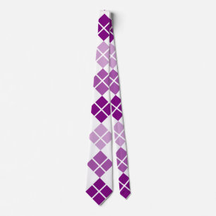 Corbata Purple Argyle Personalizado Tie