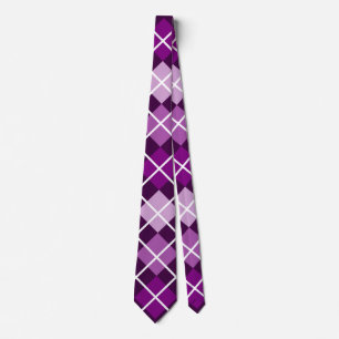 Corbata Purple Argyle Tie