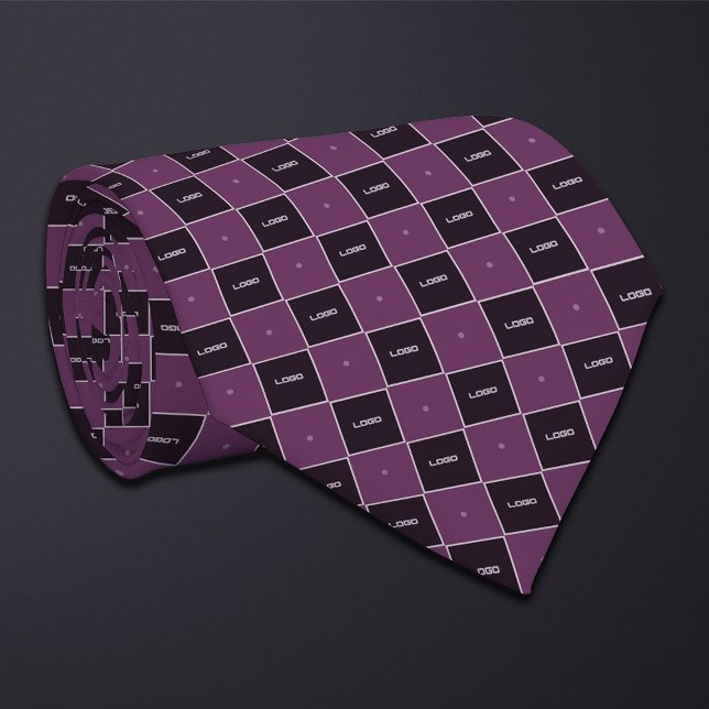 Corbata Purple Checkerboard Logo Pattern (Subido por el creador)