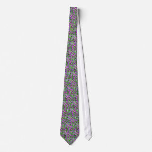 Corbata Purple Petunias Tie