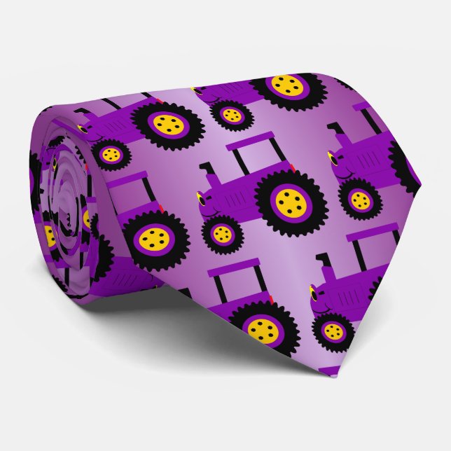 Corbata Purple Tractor Design (Enrollado)