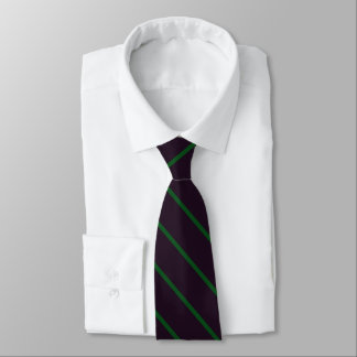 Corbata púrpura con diagonal verde rayado clásico