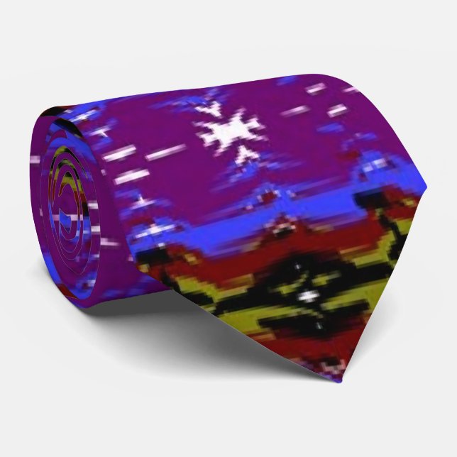 Corbata Púrpura de diseñador afroamericano (Enrollado)