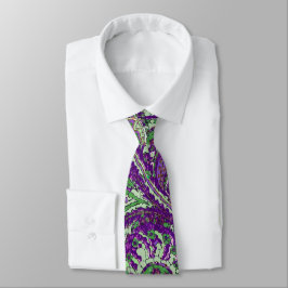 Corbata Púrpura Paisley Peacock Colors Boda Tie