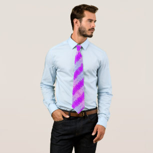 Corbata Púrpura Purpurina a rayas de cuello