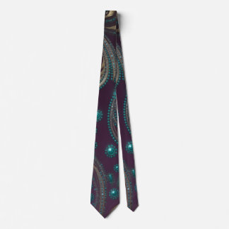 Corbata Púrpura Teal Dorado Metálico