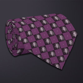 Corbata Púrpura Trazo fotográfico 1 Tejido de cuello de fo