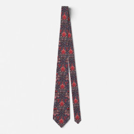 Corbata Púrpura y rojo de la flor de William Morris