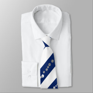 Corbata Purpurina azul