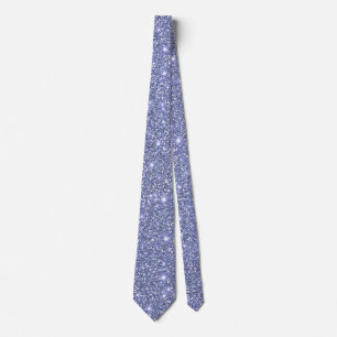 Corbata Purpurina azul elegante falso festivo