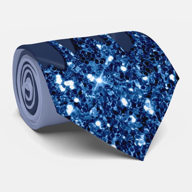 Corbata Purpurina azul Necktie (Enrollado)