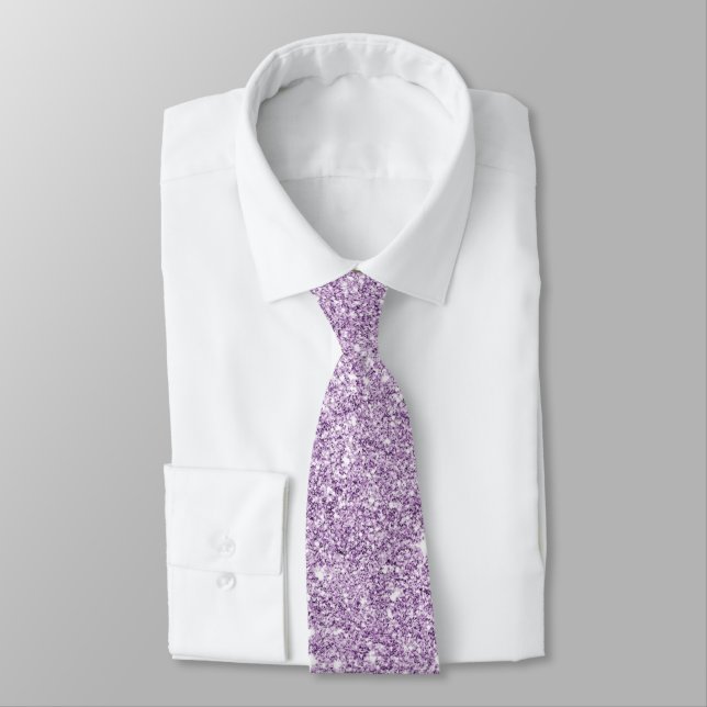 Corbata Purpurina Lavender Zapata De Cuello Esparkly (Atado)