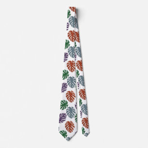 Corbata Purpurina Monstera Neck Tie