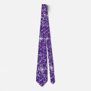 Corbata Purpurina morado iridiscente